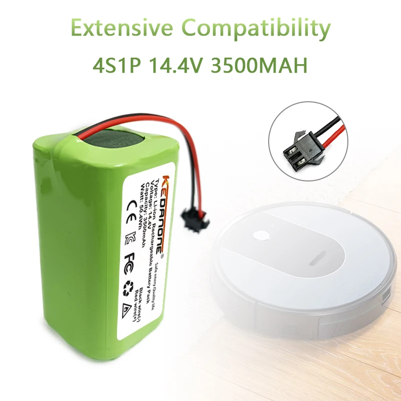 

High Capacity Lithium Battery 14.4V 3500mAh 4000mAh For ILIFE A4 A4s V7 A6 V7s Plus ILife 4S1P Full Capacity Robot Vacuum