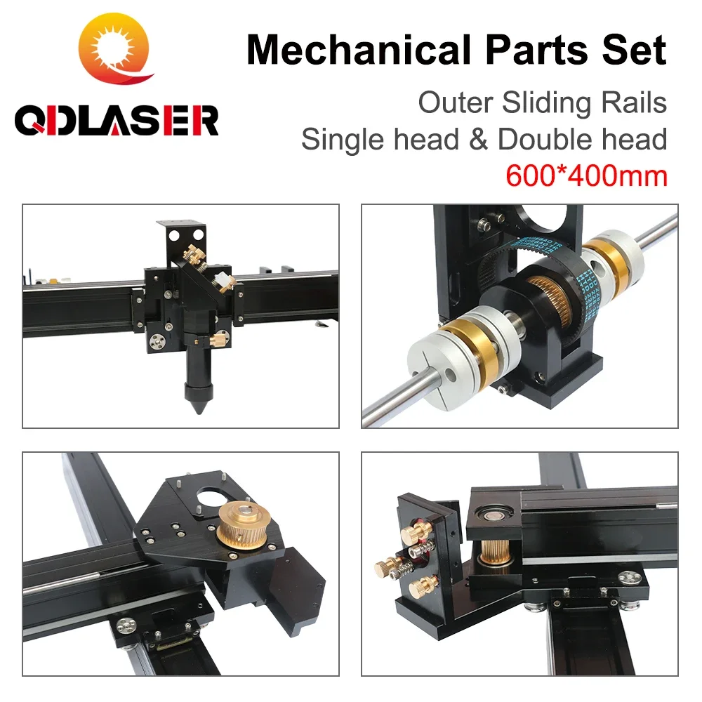 Kit di scorrimento esterno Laser meccanico QDLASER 600mm * 400mm Laser CO2 fai da te 6040 per macchina da taglio per incisione Laser CO2