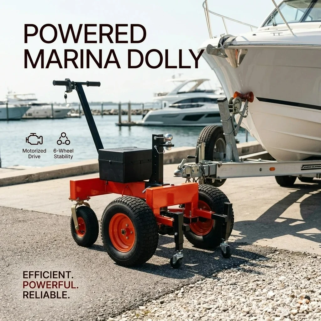 Electric Trailer Dolly,800W 48V Heavy Duty Trailer Mover,7000lbs 3000kg, 2 Inch Ball for Boat Caravan RV, 6-Wheel Motorized Jack