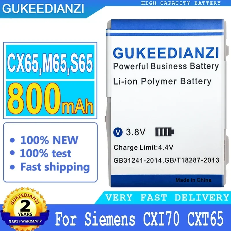 800mAh Mobile Phone Batteries For Siemens CXI70 CXT65 CXT70 CXV65 CXV70 M65 M75 M8 S65 S65V S66 S75 SK65 SP65 Smartphone