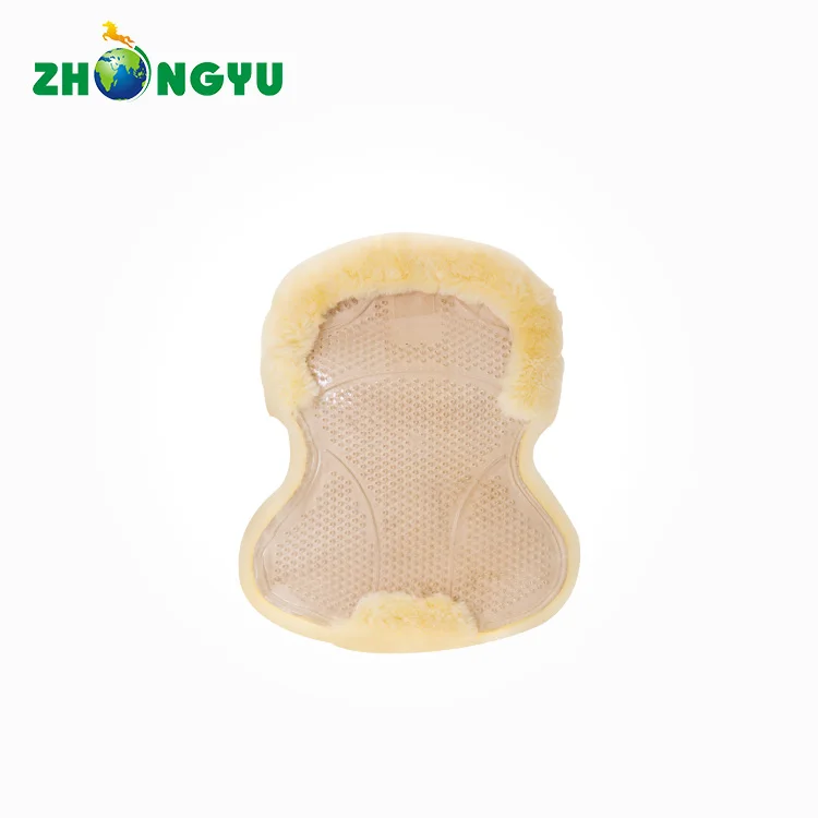 Custom Made Saddles Pads Gel Silicon Anti-slip Sheepskin Saddle Pad Prevents Sore Backs for Horses Black