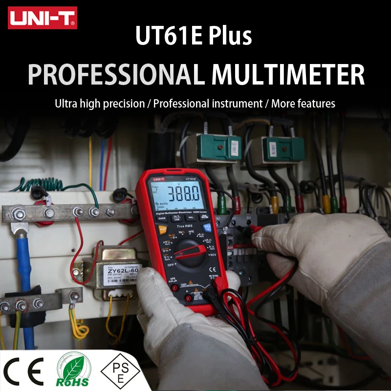 UNI-T Digital Multimeter UT61E Plus Series True RMS 1000V Auto Range Handheld Professional Tester Voltmeter multimeterAC/DC