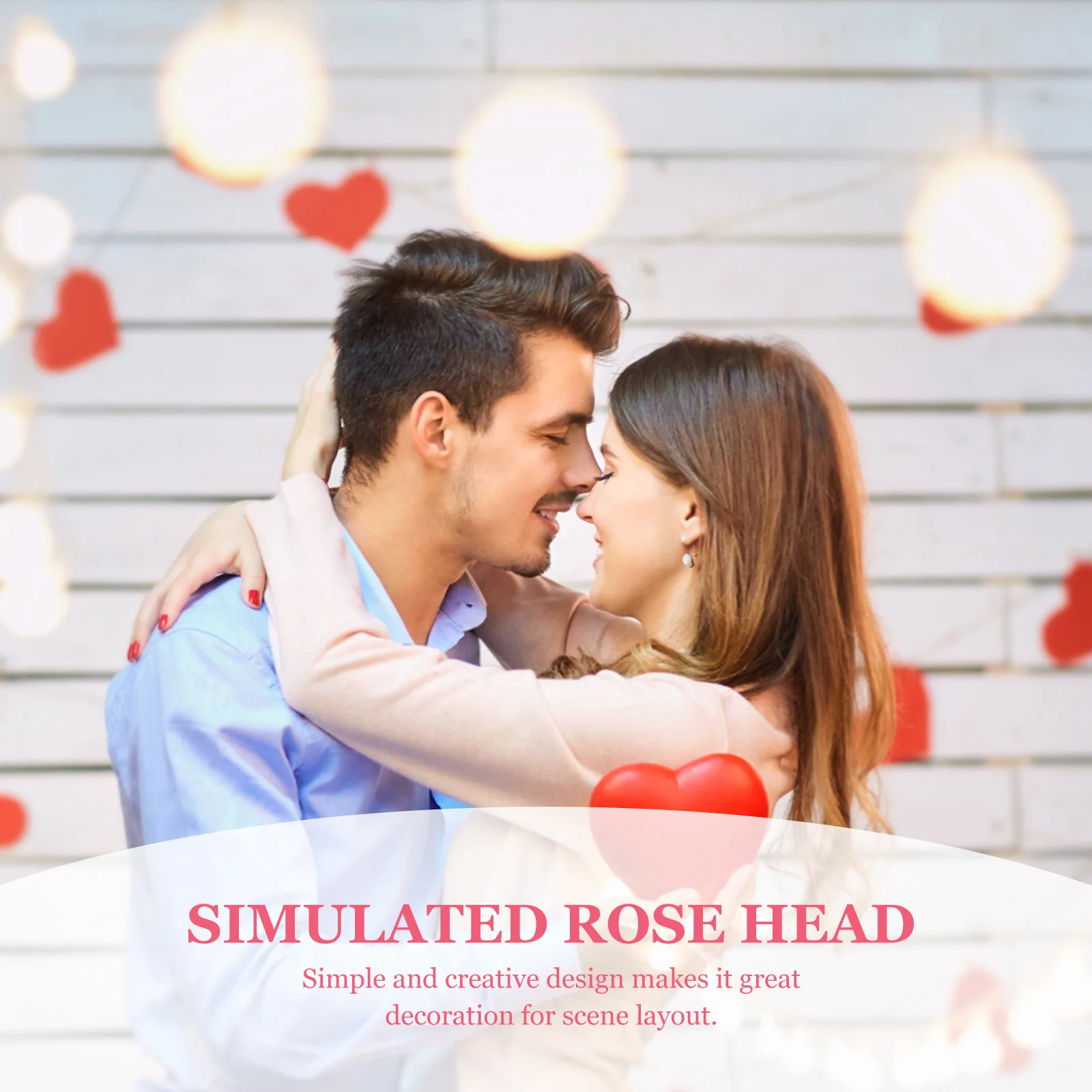 

100Pcs Simulation Rose Heads Artificial Rose Ornament Decorative Flower Heads Romantic Wedding Party Supplies Fake Flower DIY