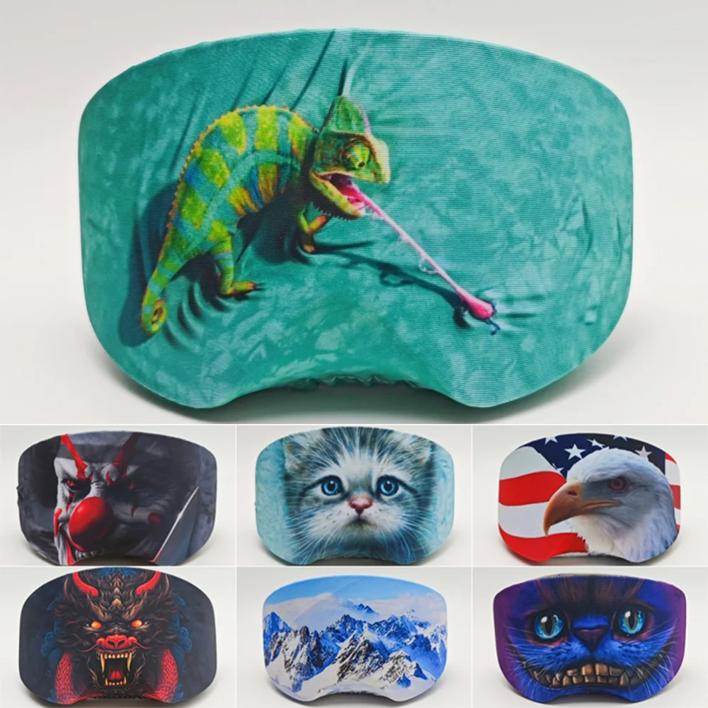 

Персонализированный чехол для очков защищает очки от царапин, тканевый чехол для очков, лыжный чехол для очков, котенок, клоун с принтом, несколько вариантов