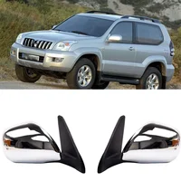 Conjunto de espejo retrovisor lateral plegable eléctrico cromado de 5 pines para Toyota Land Cruiser Prado 120 FJ120 LC120 2003-2009