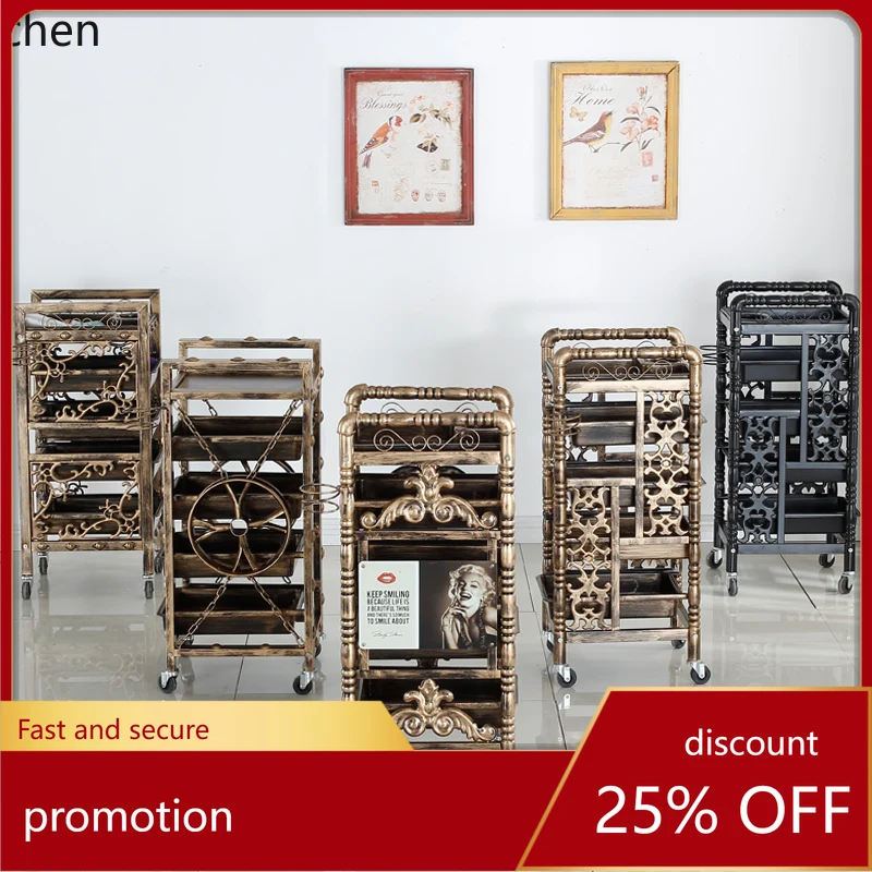 ZML trolley beauty salon barber rack barber shop perm and dye trolley tool cabinet