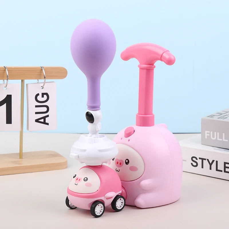 Set Stimulating Inertia Air Propulsion Balloon Car Scientific Toy Kids Rocket Balloon Launch Playset For Kid's Birthday Gift