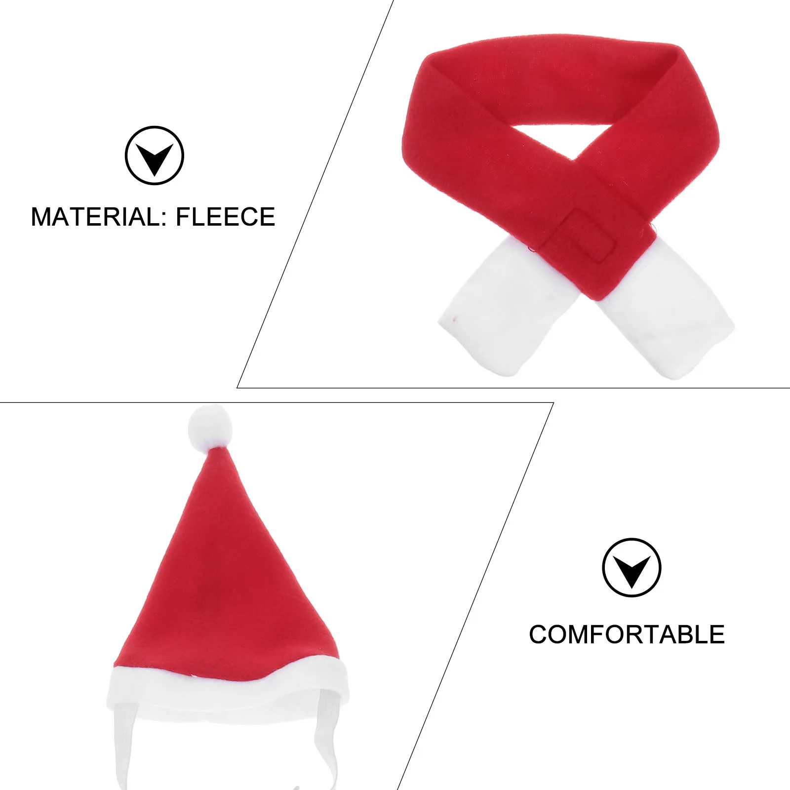 الحيوانات الأليفة قبعة وشاح مجموعة عيد الميلاد الأحمر حجم L الكلب القط لينة الصوف الدعائم الطرف الحيوانات الأليفة تأثيري الملابس اكسسوارات الديكور