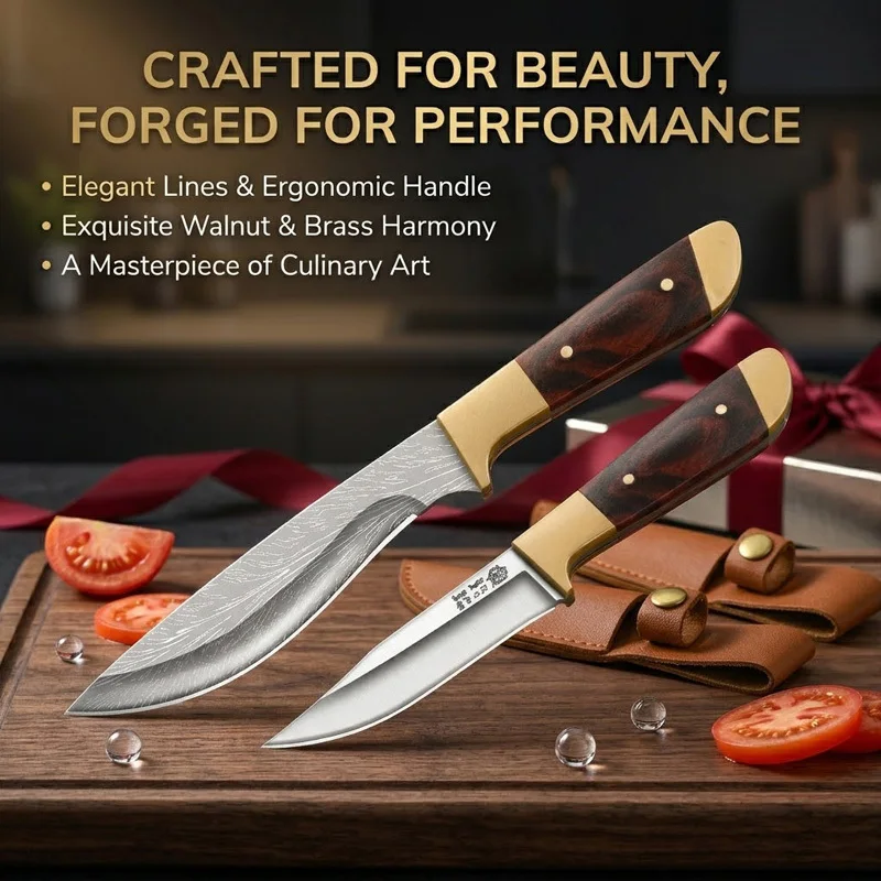 New 2-Piece Premium Kitchen Knife Set Ultra Sharp – High Carbon Stainless Steel Ergonomic Handle for Home Cooking & Food Prep 1