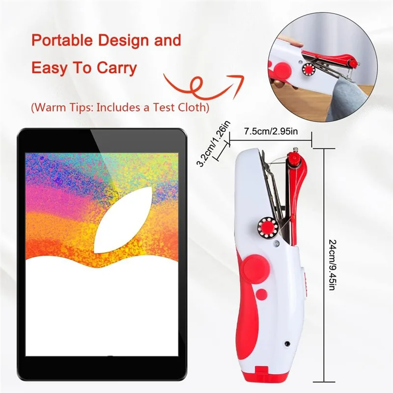 Abjn-máquina de costura elétrica portátil mini máquina de costura para costurar roupas, viagens familiares e diy