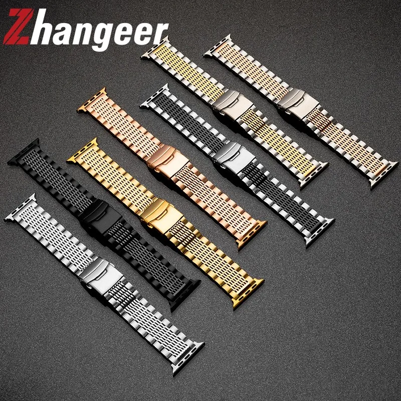 

Soild Stainless Steel Watch Strap for Apple Watch Band S10 46mm 9 8 7 6 SE 5 4 Metal Bracelet iWatch Ultra 2 49mm 44mm 38mm 40mm