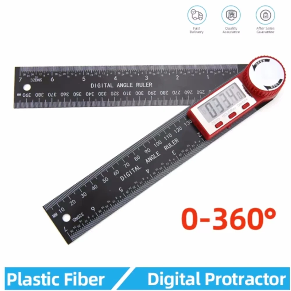 1pc Two in One Digital Display Angle Ruler Multifunction Large Screen Display Plastic Protractor Caliper Vernier Caliper