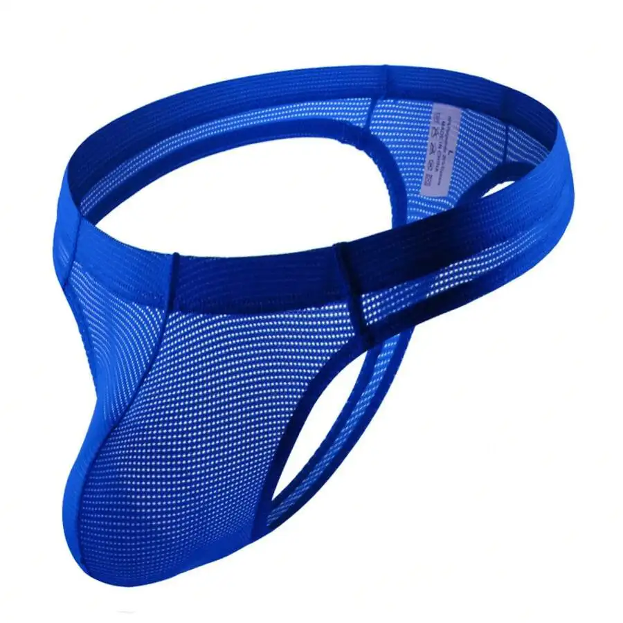 

Mens Nylon Mesh Breathable Thong Underwear Classic Low-Rise T-Back Style