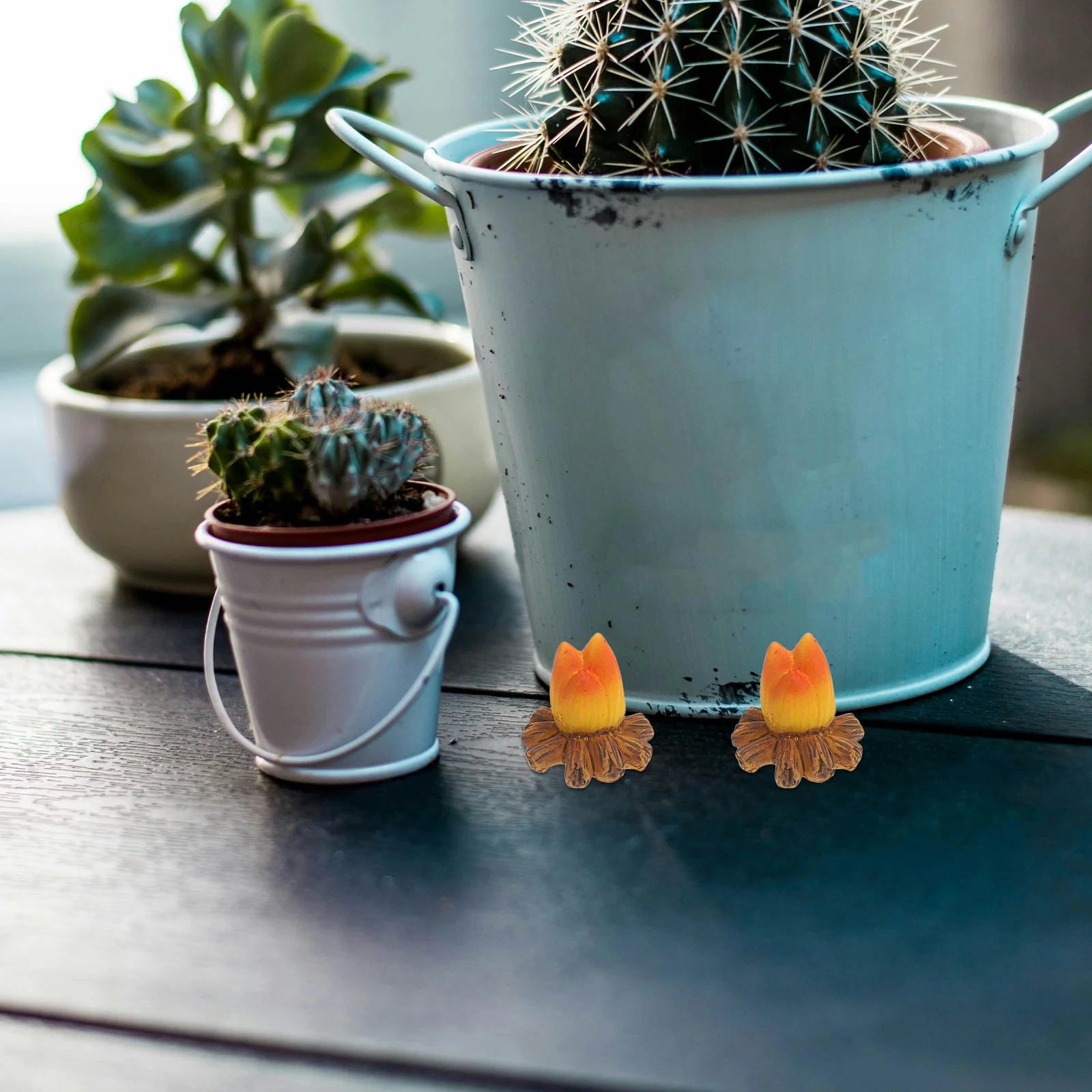 

10Pcs Miniature Campfire Collection Tiny Bonfire Simulation Portable Decorative Display for Micro Settings