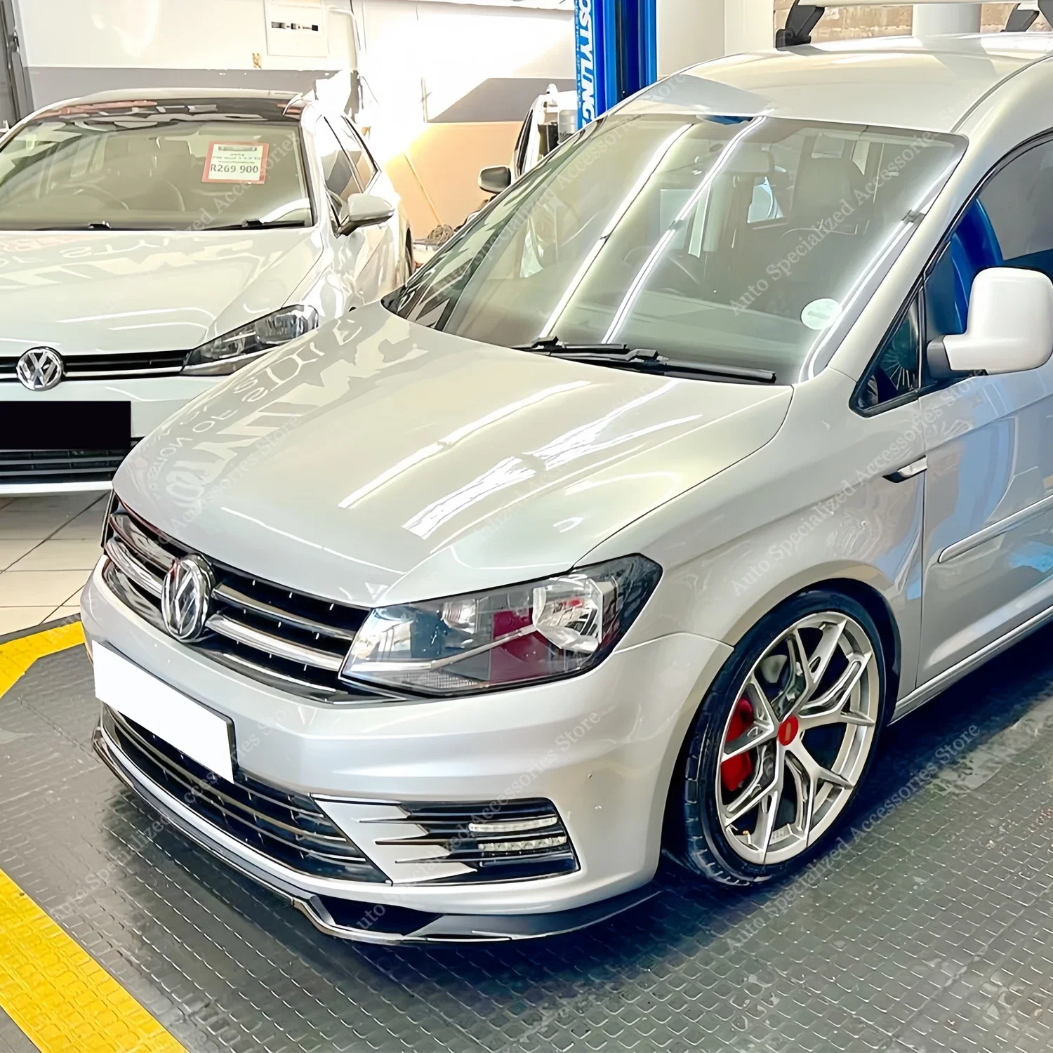 Fit For VW Caddy MK4 Front Bumper Lip Spoiler Splitter Diffuser Caddy 2K Maxi/Life 2015-2020 Facelift  Standard Bodykits Tuning