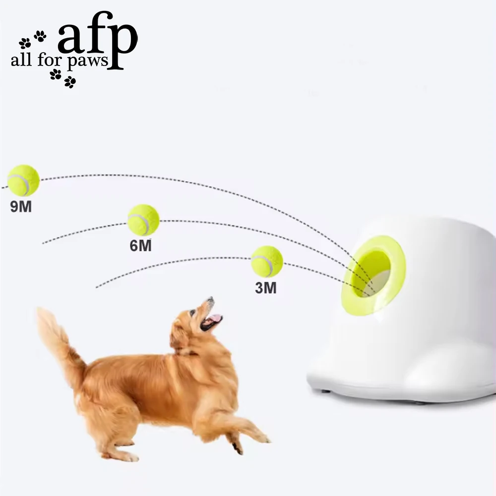 

All For Paws Automatic Tennis Ball Thrower For Dog Interactive Games Automatic Indoor Toys Electric Launcher Dog Toy With 3 Ball