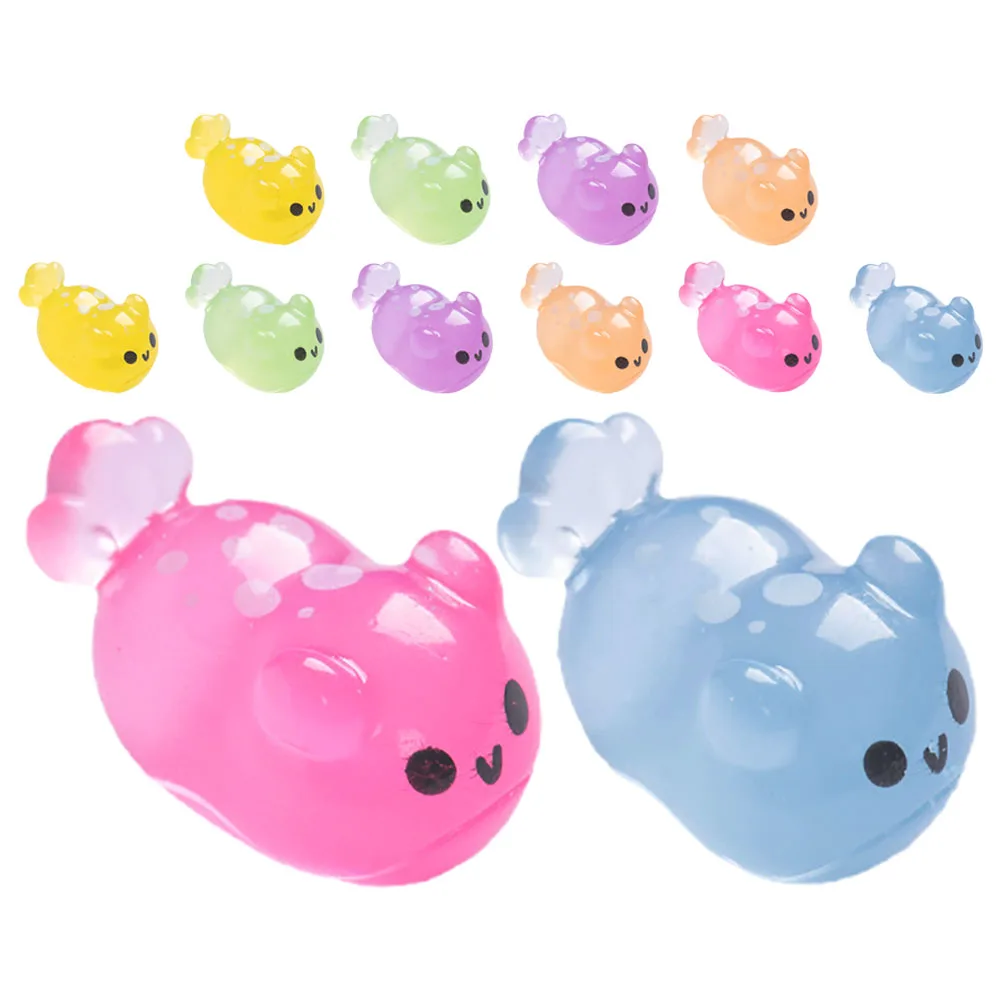 

12Pcs Mini Resin Glow in The Animal Decorations Ocean Creatures for Aquarium Fairy Garden Micro Landscape