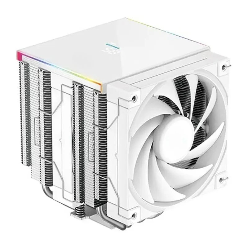 Enfriador de aire de CPU ARGB blanco, 6 tubos de calor, ventilador FDB silencioso, Compatible con LGA 1700 1200 AM4 AM5 AK620