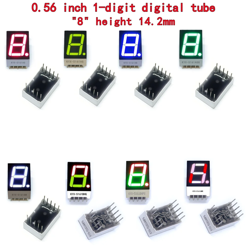 10PCS 0.56-inch 1-digit digital tube 12.6mmX19mm digital display screen 