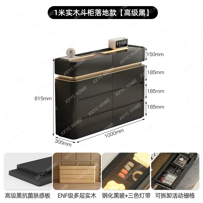 DV   cream style bedroom ultra-thin bucket cabinet light luxury high sense master bedroom wall eight bucket cabinet