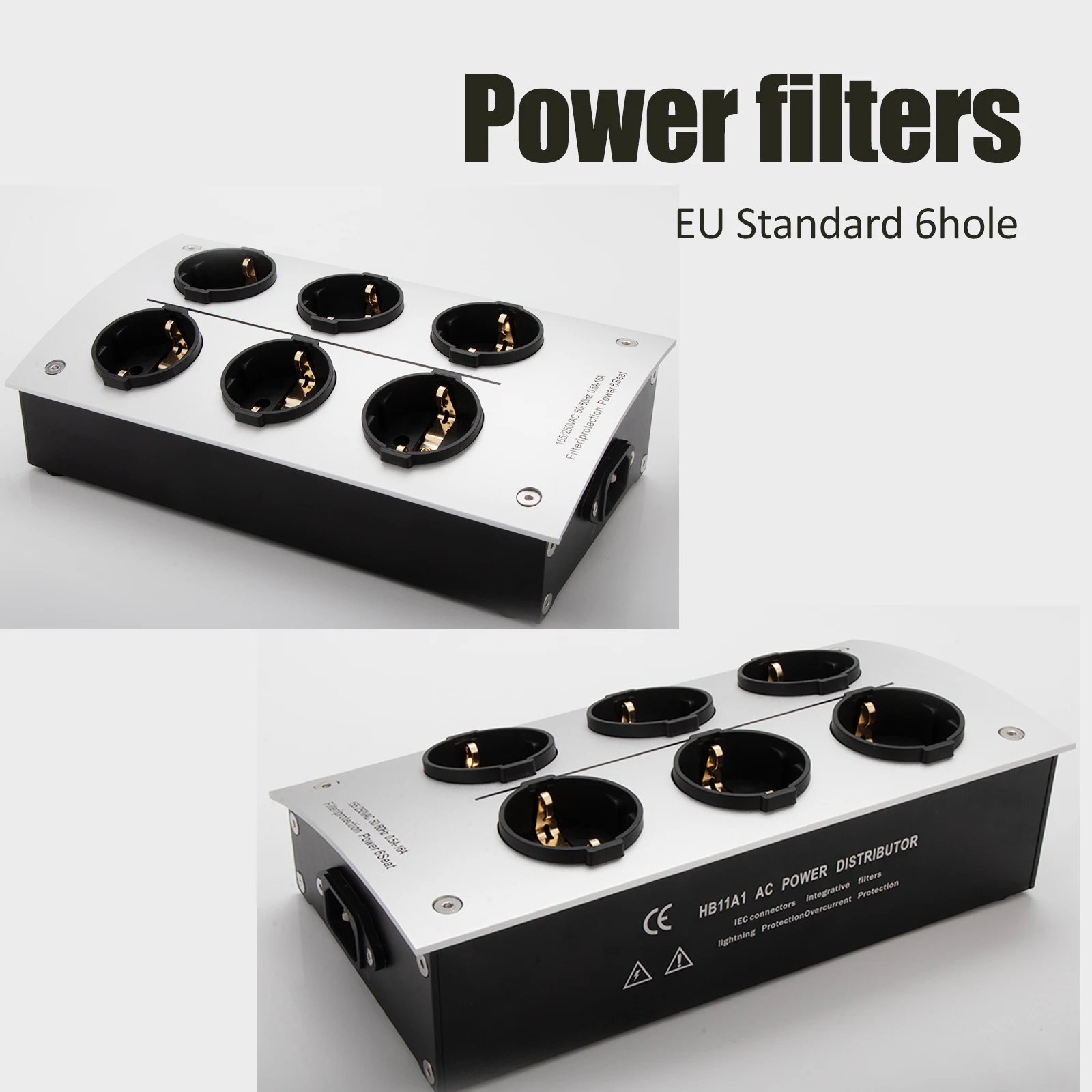 

EU Standard EPT60 AC Power Filter Socket Noise Reduction Overload Protection Voltage Function Audio Amplifier EU Plug Board