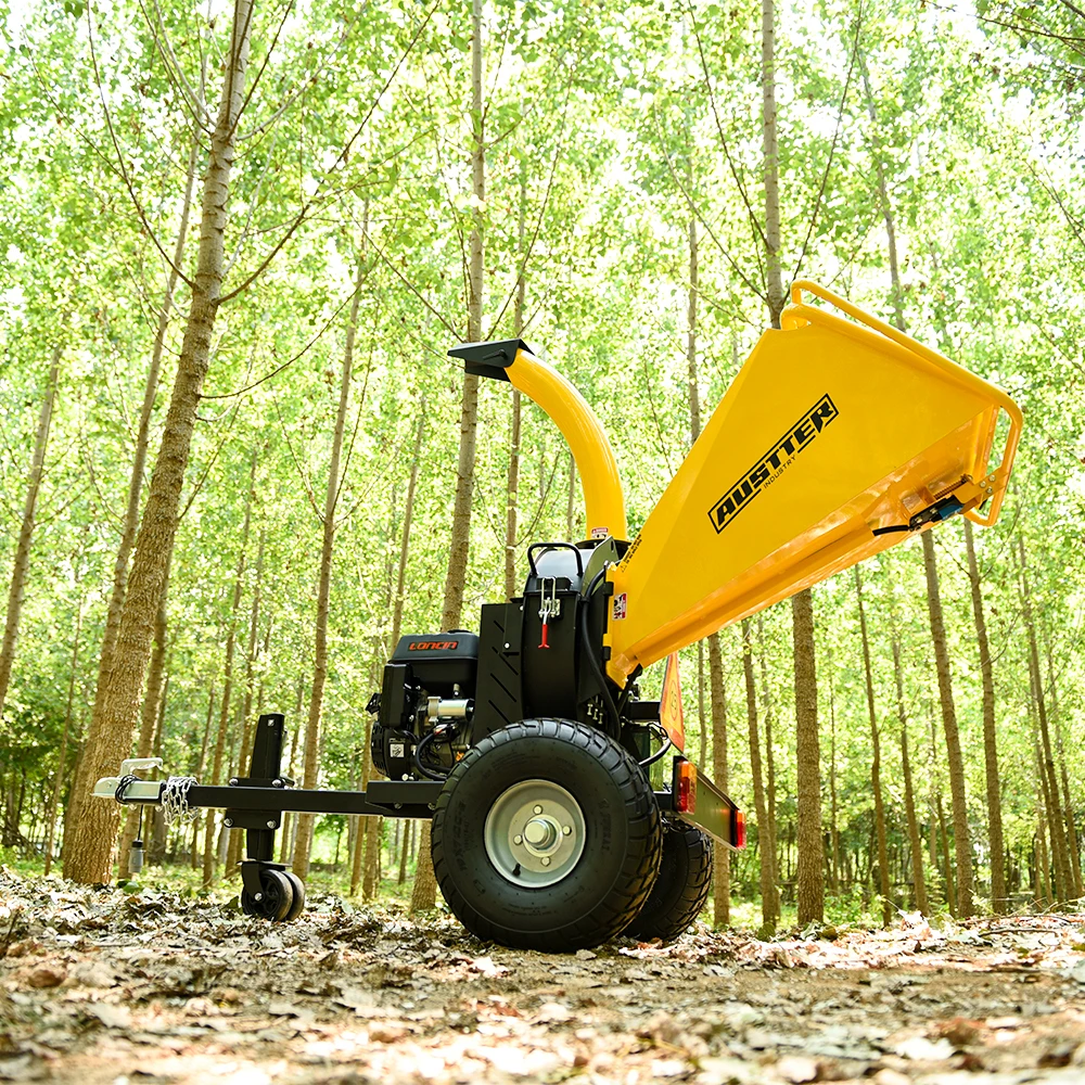 AUSTTER TUV-Rheinland CE Approved Small Movable Manual Forest Used  Tree Stump Branches Chipping Wood Chipper