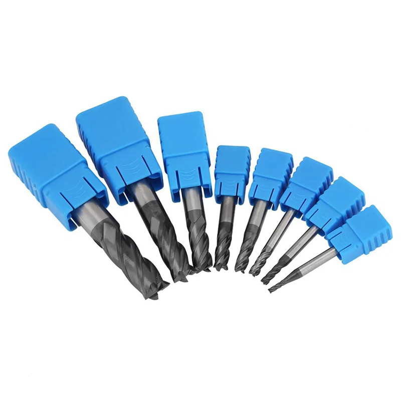 AC88-24Pcs 2-12Mm Carbide End Mill 4 Flutes End Mill Set Milling Cutter Tool Kit CNC Carbide Milling Cutter Spiral Bits