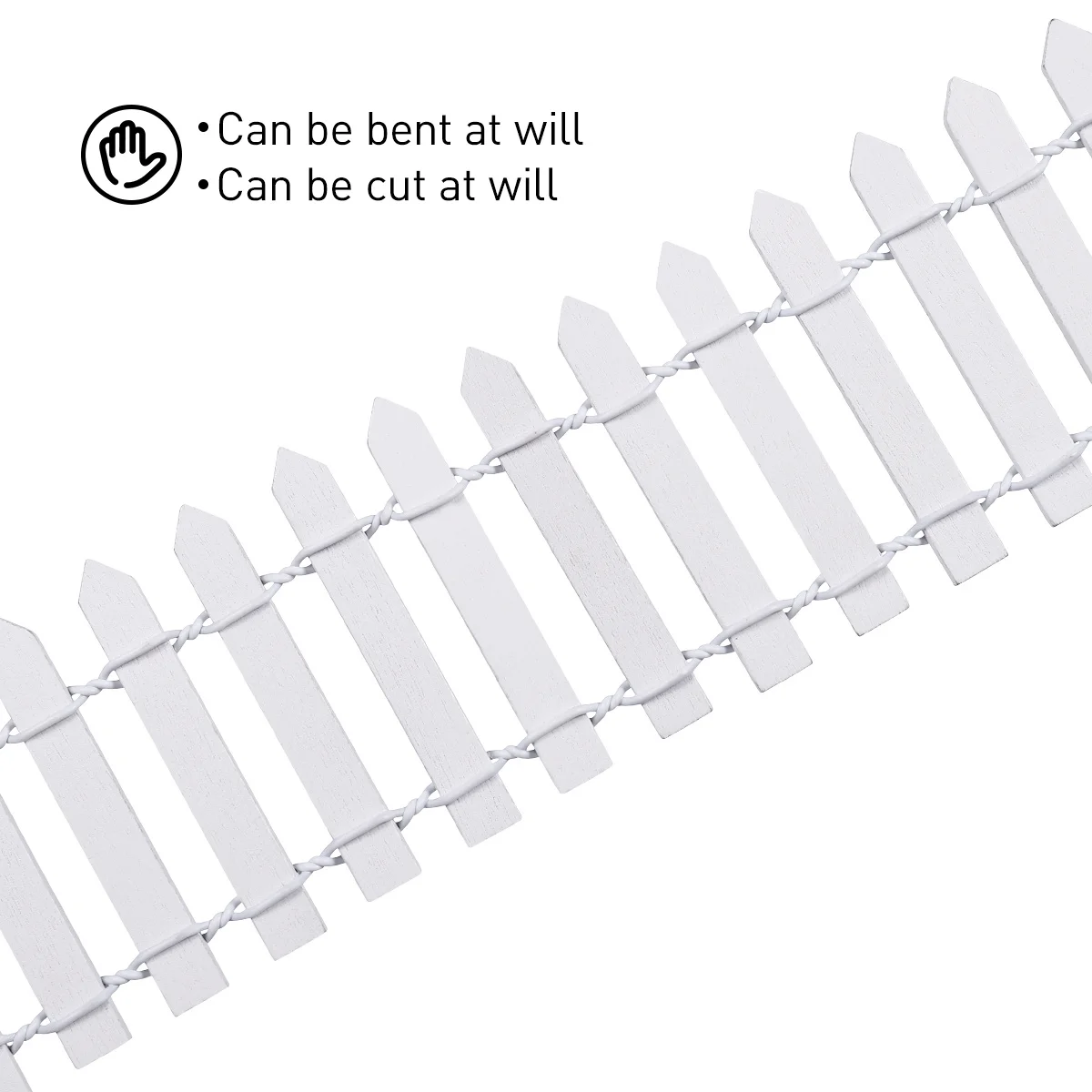 Mini cerca de madeira picareta diy decoração de jardim de fadas ornamento de árvore de natal micro kit de paisagem para exibição de terrário bonsai
