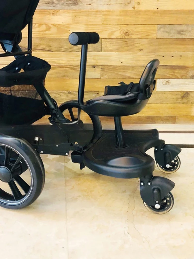 

Second Child Standing Plate with Seat Baby Strollers Pedal Adapter Kid Standing Plate with Seat Pushchair Step Board Accessories