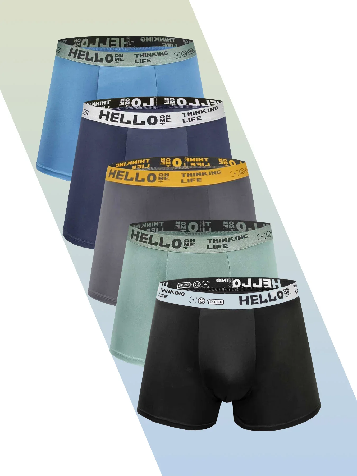  5-color Combination  Ice Silk men's boxer briefs are comfortable, breathable and suitable for daily casual wear