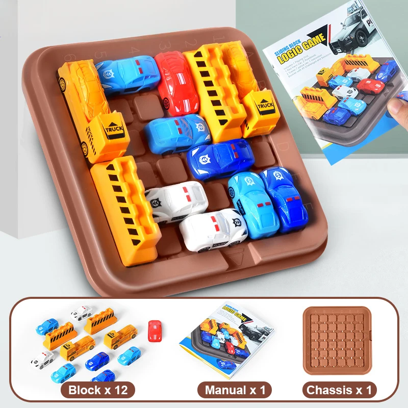 Vehicle Maze Game Remove Red Car Children\'s Educational toys Board Game Logical Thinking Training IQ Puzzle Toys for Kids