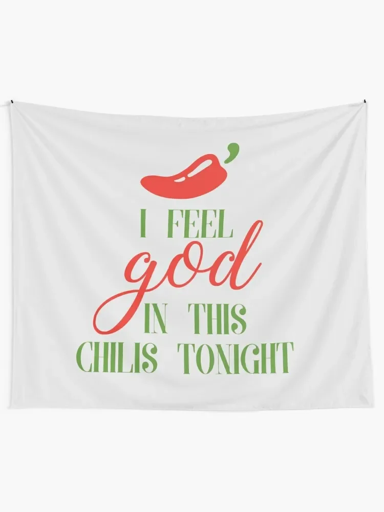 The Office | Pam Beesly | I Feel God In this Chili's Tonight Tapestry Hanging Wall Decoration Room Tapestry