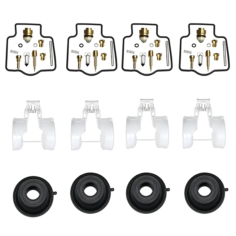 For Kawasaki ZX600 ZX6R ZX600F 1995-1997  Carburetor Restoration Kit | Vacuum Diaphragms, Gaskets, Needle Valves & Floats
