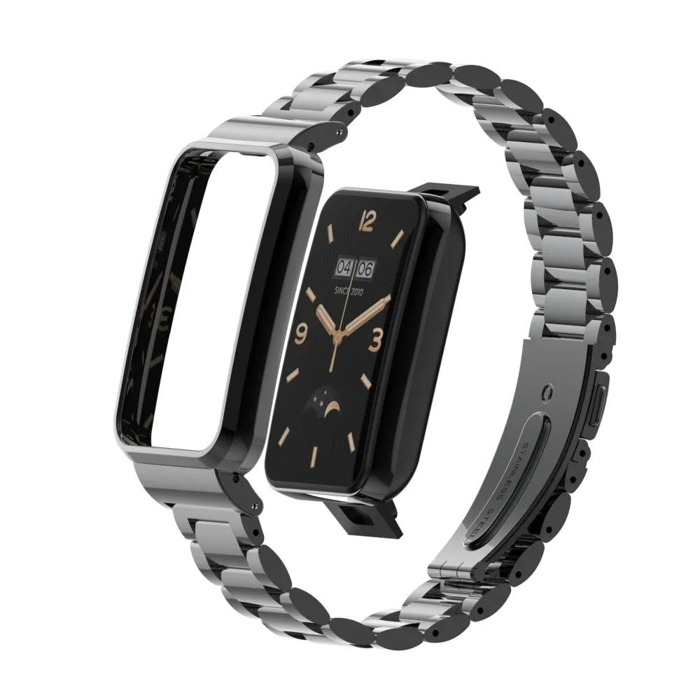 Metal Strap+Case For Xiaomi Band 7 Pro Stainless Steel Butterfly Buckle Bracelet Wristband For Mi Band 7 Pro Correa Accessories