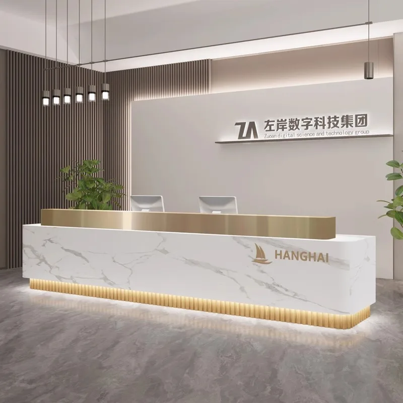 Light luxury company Hotel club Training institution Reception desk Beauty salon Shop Stainless steel checkout page Bar