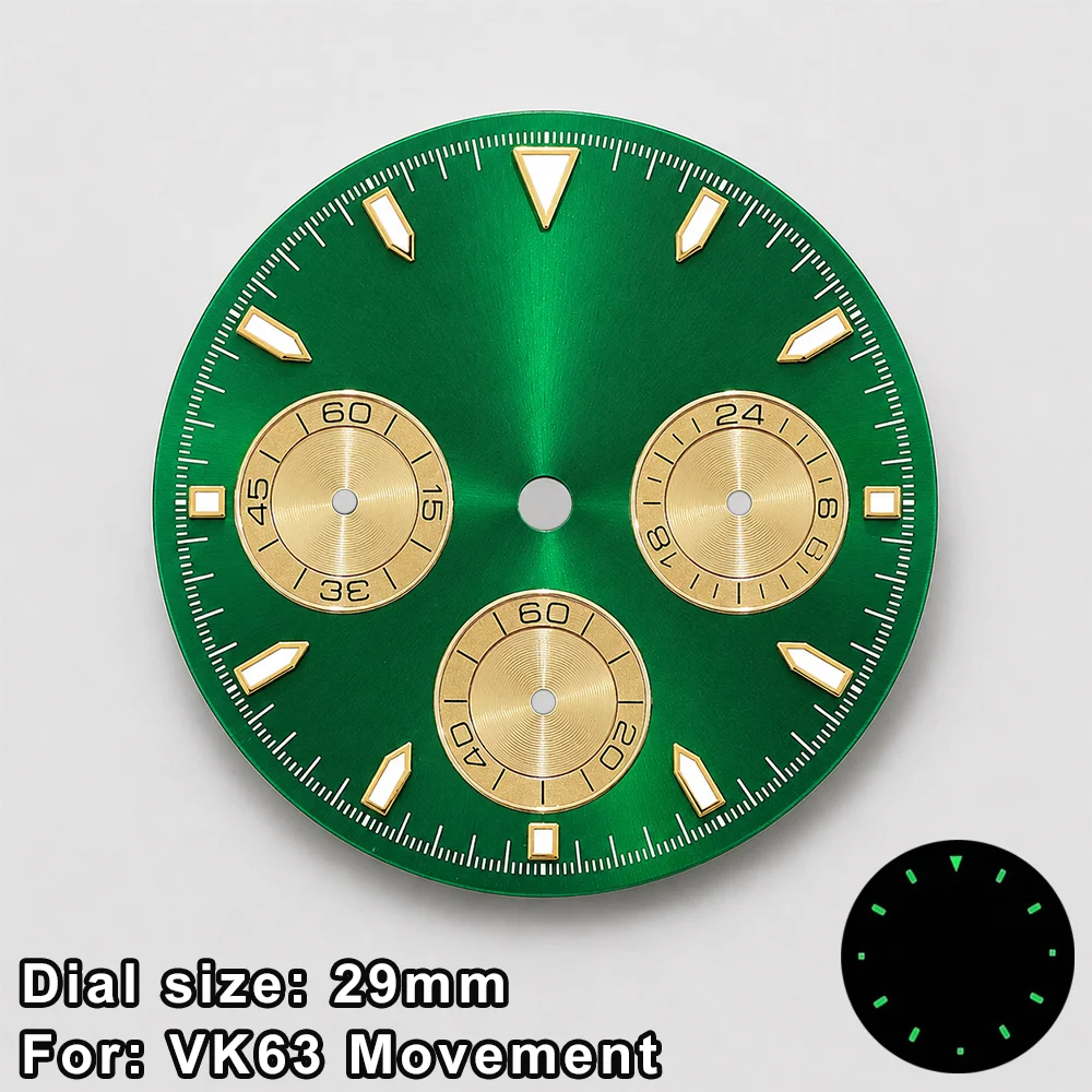 VK63 Case VK63 39mm Cases VK63 Dial VK63 Hands VK63 Movement VK63 Watch Accessories 29MM Dials Vk63 Watches Parts Replacement image 3