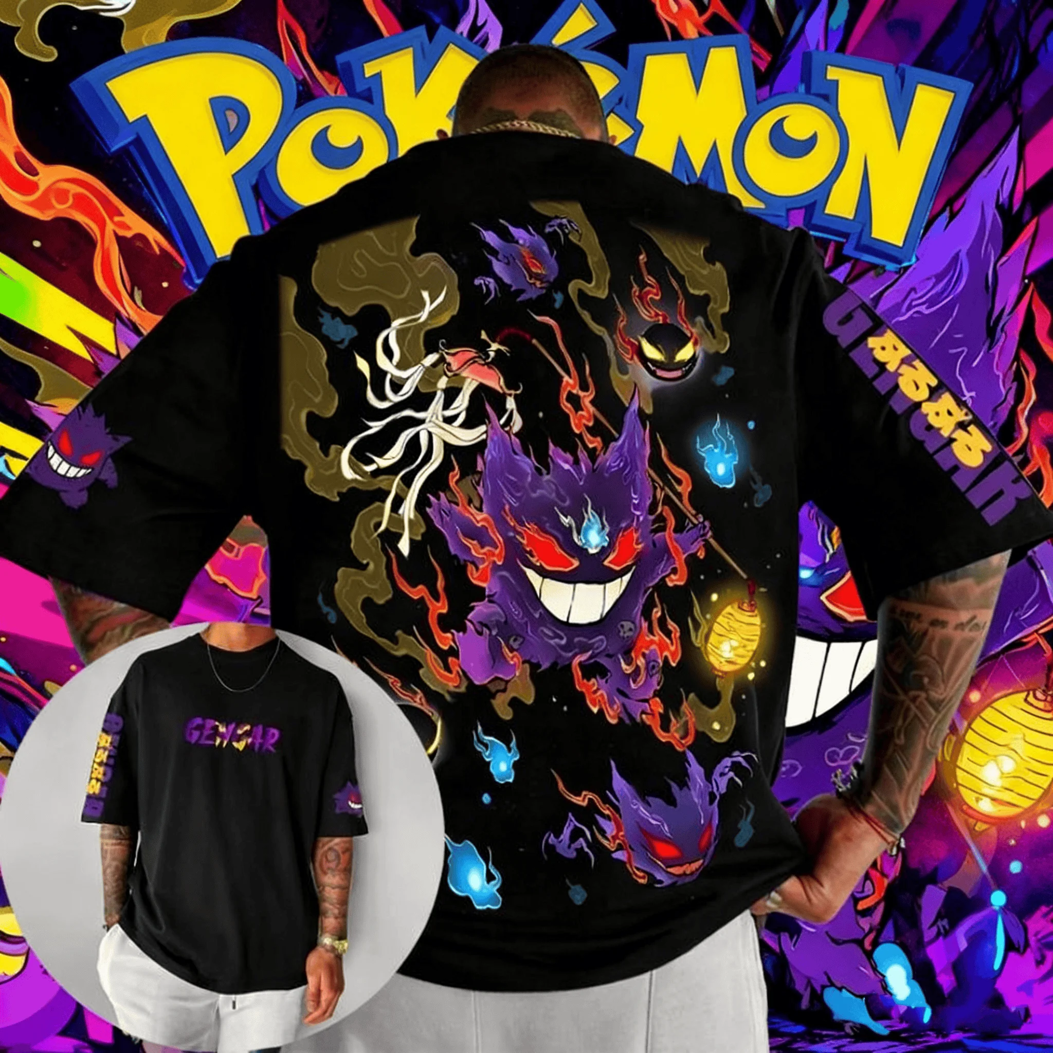 anime-pok-e-mon-personagem-geng-gui-camiseta-2025-outono-inverno-novo-estilo-para-homens-mulheres-hip-hop-moda-solta-algodao-camiseta