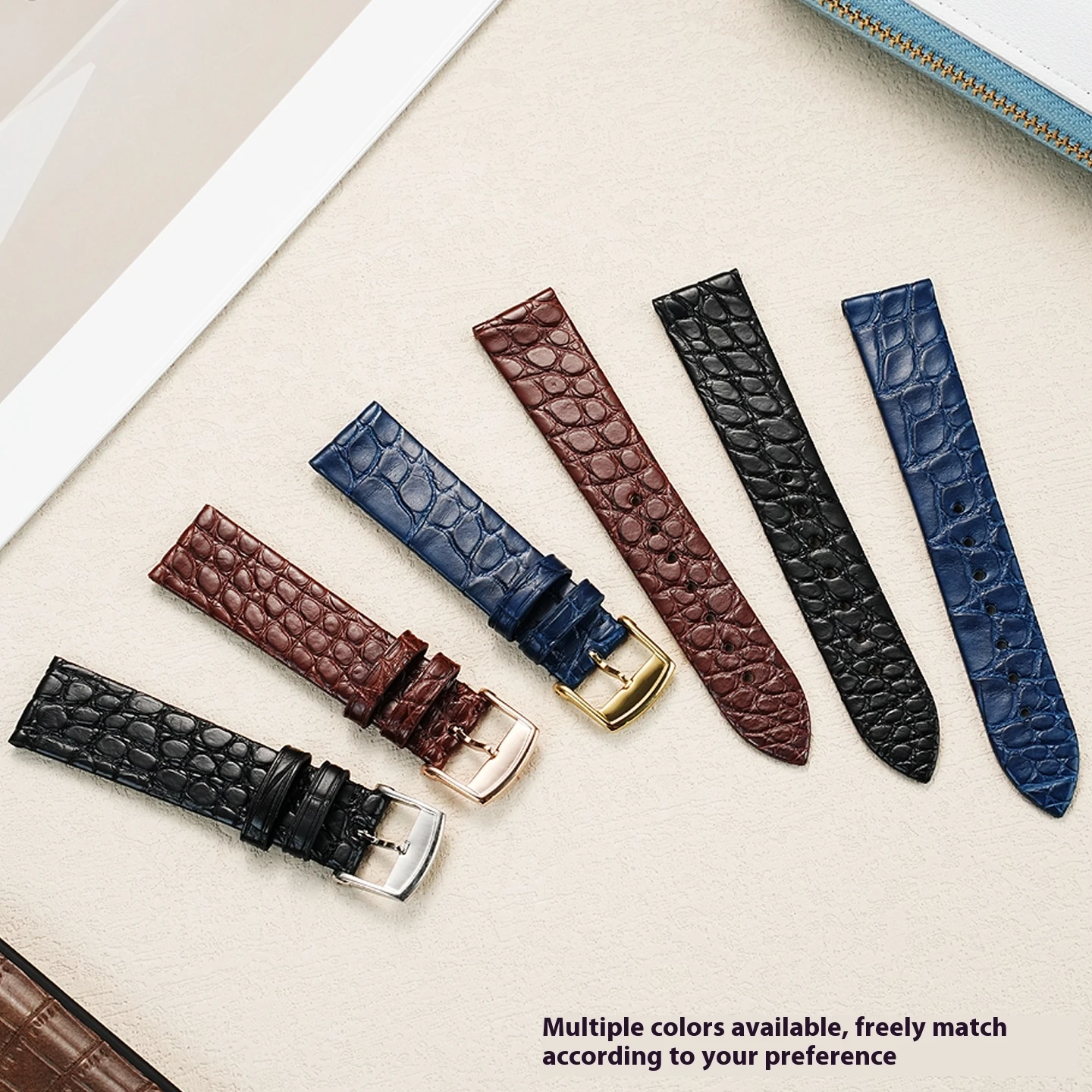 Ultra Thin Crocodile Leather Watch Strap Genuine Leather For Longines Elegant La Grande Classique L4.209 L4.708/709 Watchband