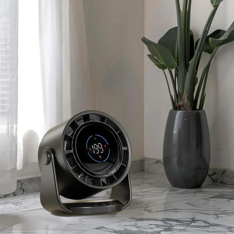 J1HF Portable Fan Adjustable Cooling Fan Convenient Digital Display Fan Office Fan