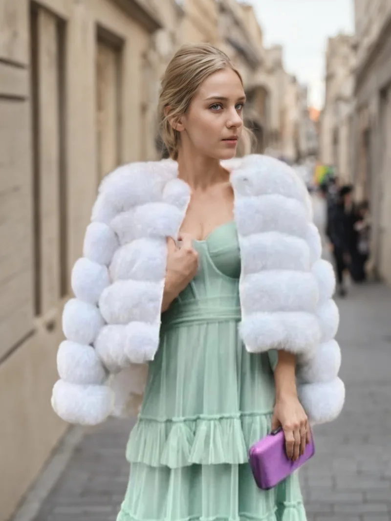 2025 Women Faux Fur Coat Autumn Winter High Quality Fluffy Short Coat Faux TOP Fur Jacket Ladies Furry Fashion Tops Korean M9QW