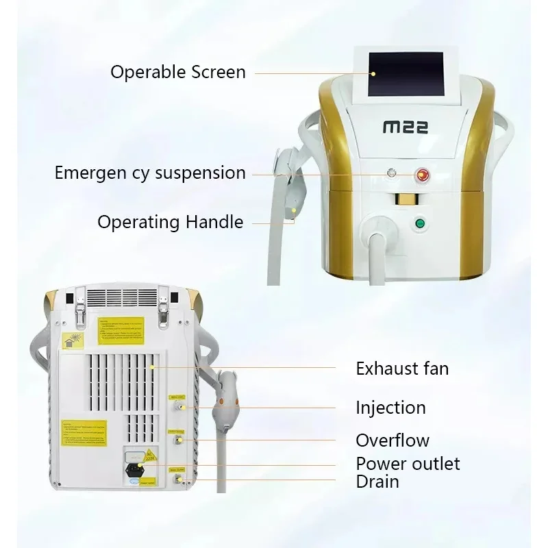 

M22 Intense Pulsed Light Hair Removal Machine IPL OPT Skin Regeneration Acne Vascular Treatment Pigments M22 IPL Hair Removal Ma