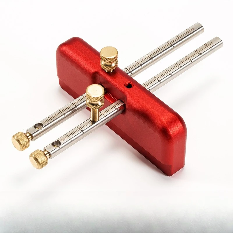 

Woodworking Decoration Scribe Woodworking Scribe Tool Aluminum Alloy Scribe Double Bar Woodworking DIY Creative Tools