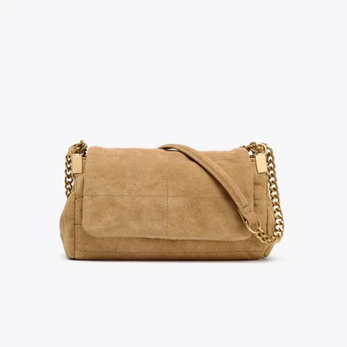 BOLSA DE HOMBRE DE SUEDE, nuevos bolsos de moda para mujer, bolso para axila con asa superior de diseño lujoso, bolso Baguette pequeño con correa cruzada
