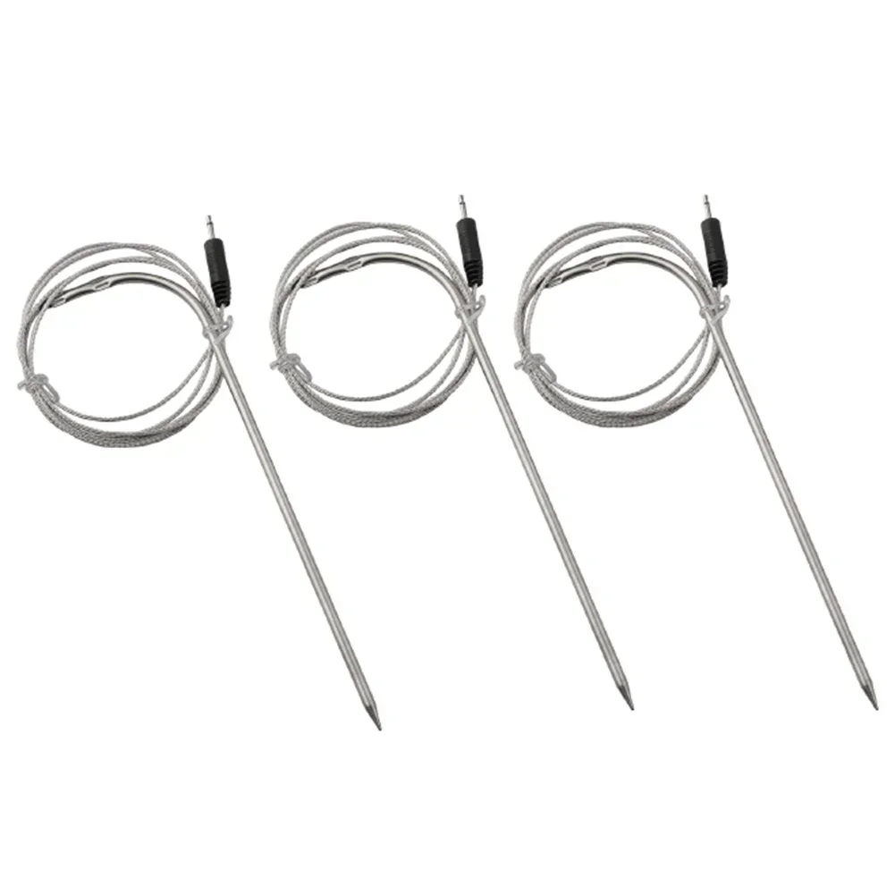 

High Temperature Sensors 130cm 4.26ft BBQ Thermometer Probes Temperature Range 0-300 C Compatible With IBBQ-4T