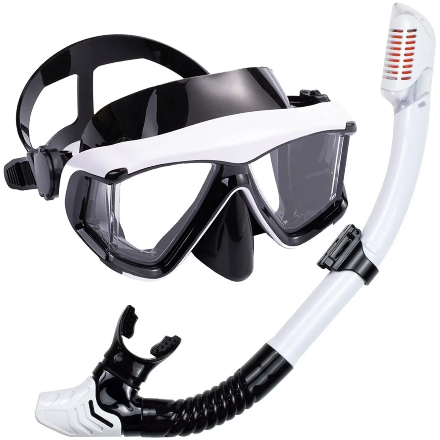 Gafas para miopía, gafas de buceo/tubo de respiración, juego de snorkel de 2 piezas, máscara de buceo de alta definición para hombres y mujeres adultos
