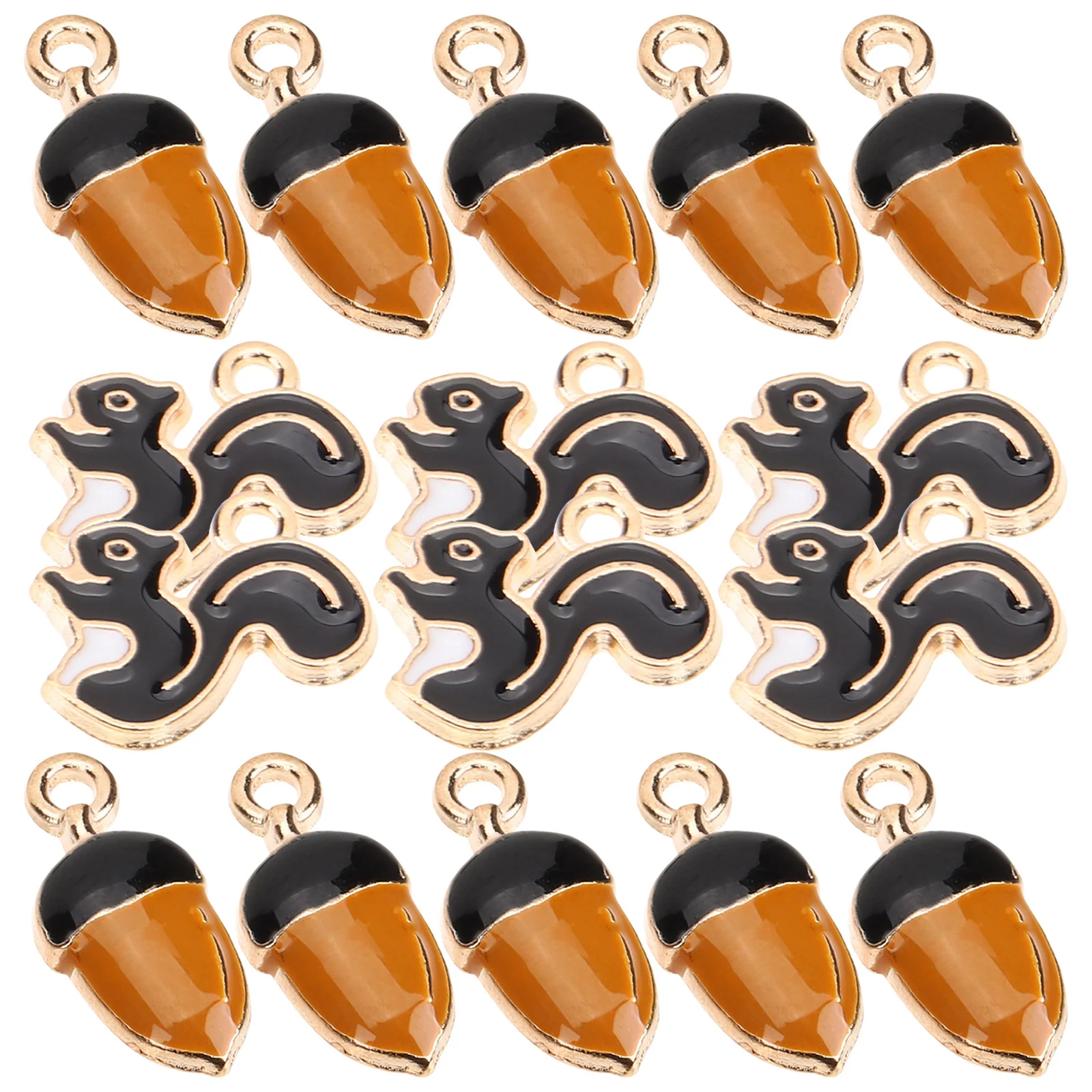 20Pcs Alloy Squirrel Pine Cone Charms Ideal for DIY Jewelry Making Bracelet Earrings Necklace Craft Charms for Bracelets