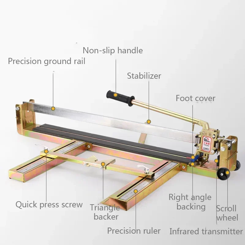 600 Type Ceramic Tile Cutter Manual Folding Infrared Positioning Ceramic Tile Push-Pull Knife All-Steel Floor Tile Cutting Tool