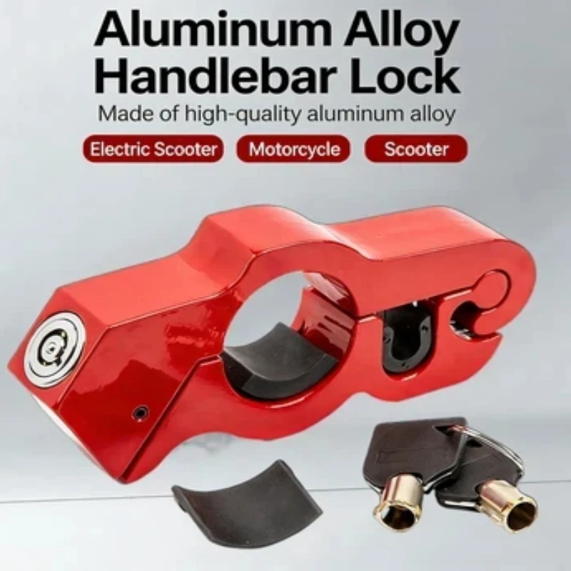Motorcycle & Bicycle Handlebar Lock Heavy Duty Steel Anti-Theft Lock for ATV/Dirt Bike/Street Motorcycles/Commuter Bikes Univers