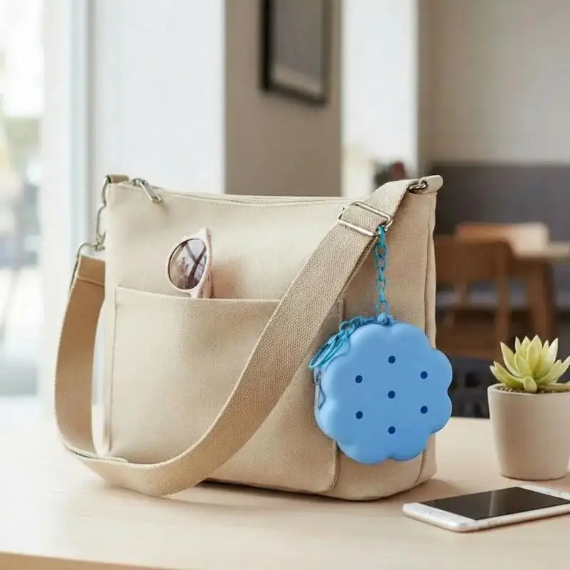 Mini Silicone Wallet Cloud Flower Printed Zipper Closure Cute Card Holder Portable Purse for Teen Girls Daily Use