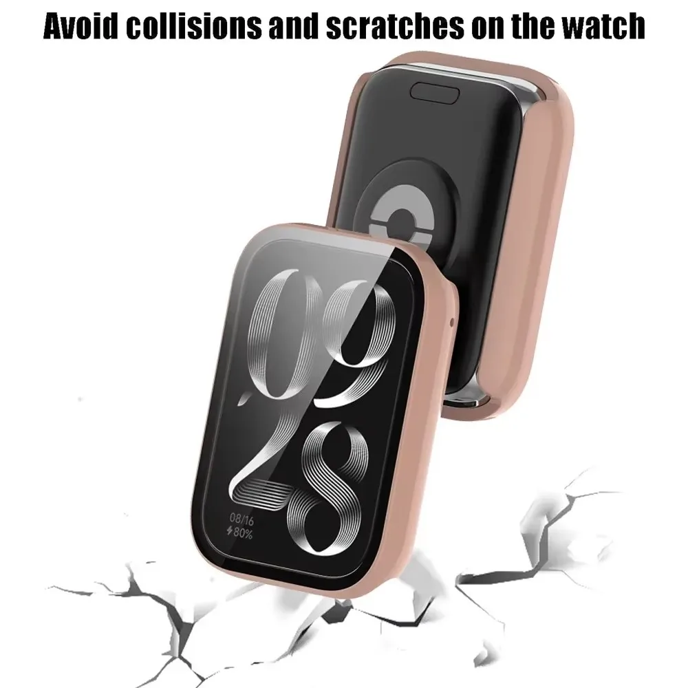 Tempered Glass+Case for Xiaomi Band 9Pro Smartband Anti-scratch Film Frame Bumper Protective Cover for Xiaomi Band 9 Accessories